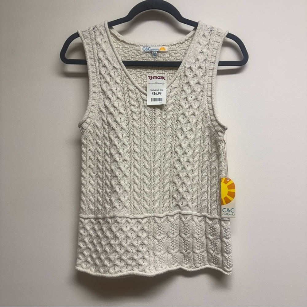 NWT C&C California Women's Textured Knit Tank Top Size XS
